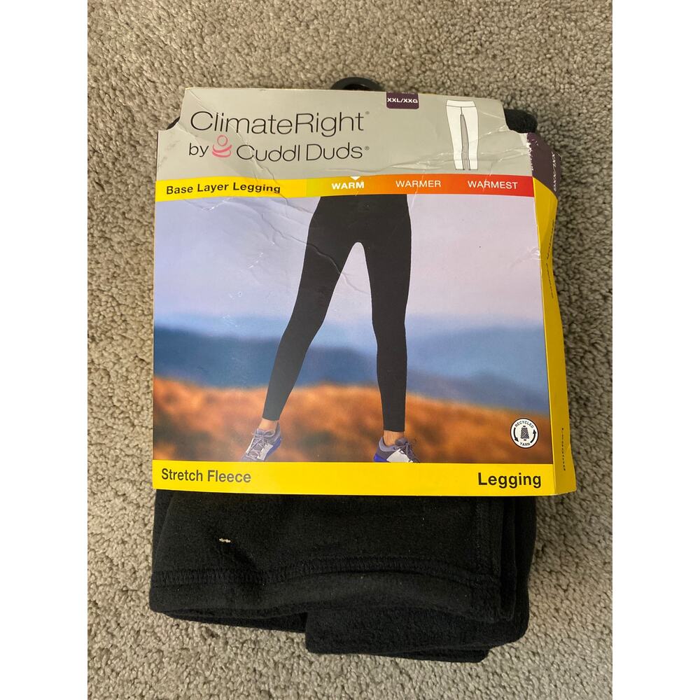 New ClimateRight by Cuddl Duds Stretch Fleece‎ Leggings, Size XXL